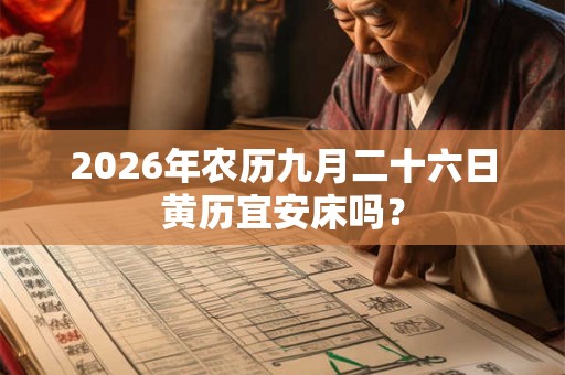 2026年农历九月二十六日黄历宜安床吗？