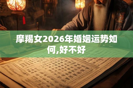 摩羯女2026年婚姻运势如何,好不好