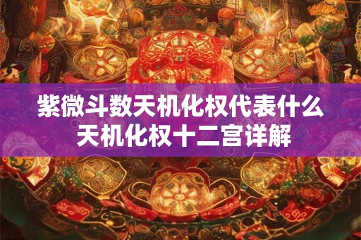 紫微斗数天机化权代表什么 天机化权十二宫详解