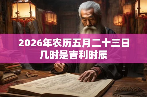 2026年农历五月二十三日几时是吉利时辰