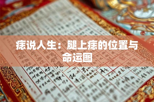 痣说人生：腿上痣的位置与命运图