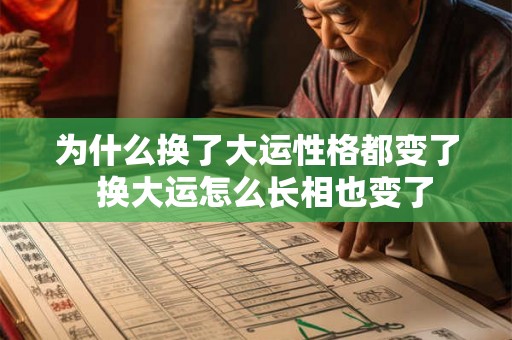 为什么换了大运性格都变了  换大运怎么长相也变了