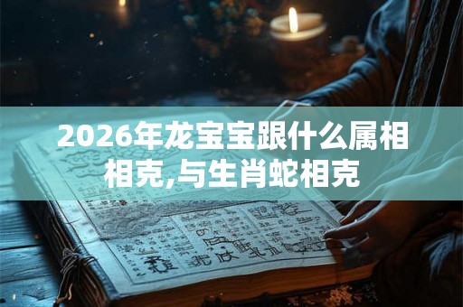 2026年龙宝宝跟什么属相相克,与生肖蛇相克