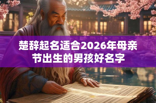楚辞起名适合2026年母亲节出生的男孩好名字