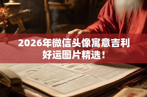 2026年微信头像寓意吉利好运图片精选！