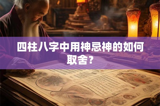 四柱八字中用神忌神的如何取舍？