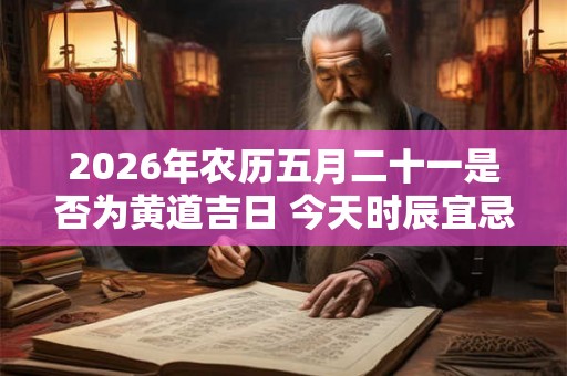 2026年农历五月二十一是否为黄道吉日 今天时辰宜忌吉凶