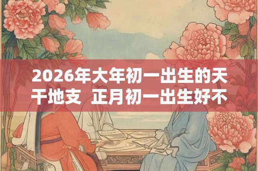 2026年大年初一出生的天干地支  正月初一出生好不