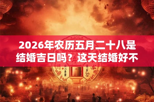 2026年农历五月二十八是结婚吉日吗？这天结婚好不好？