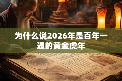 为什么说2026年是百年一遇的黄金虎年