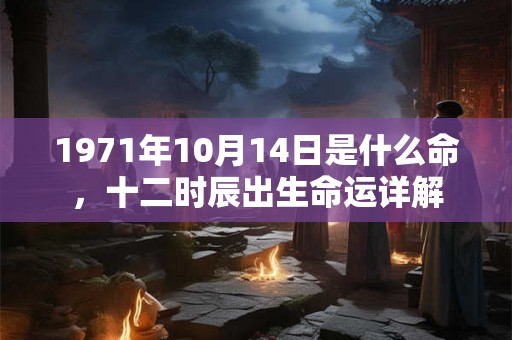 1971年10月14日是什么命，十二时辰出生命运详解