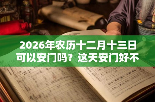 2026年农历十二月十三日可以安门吗？这天安门好不好？