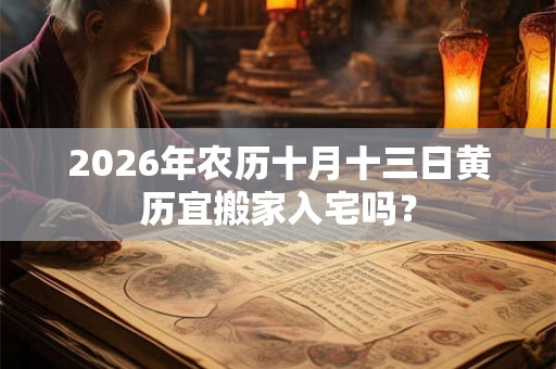 2026年农历十月十三日黄历宜搬家入宅吗？