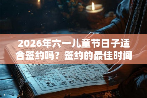 2026年六一儿童节日子适合签约吗？签约的最佳时间？