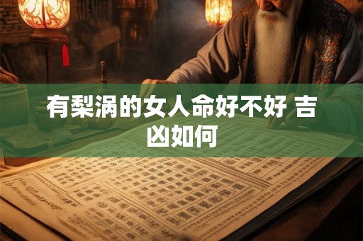 有梨涡的女人命好不好 吉凶如何