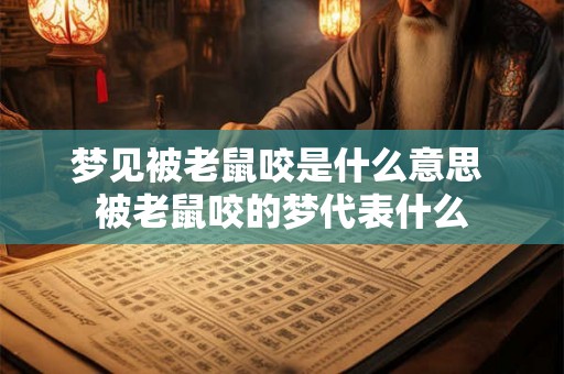 梦见被老鼠咬是什么意思 被老鼠咬的梦代表什么