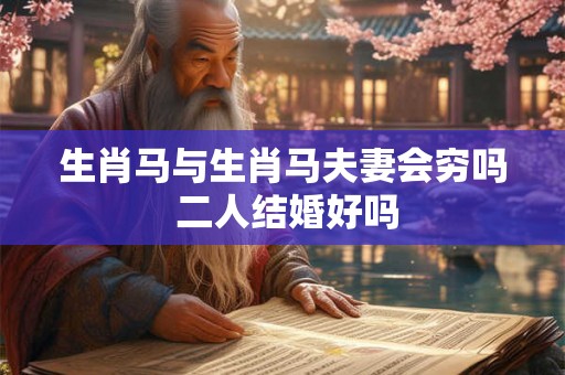 生肖马与生肖马夫妻会穷吗 二人结婚好吗