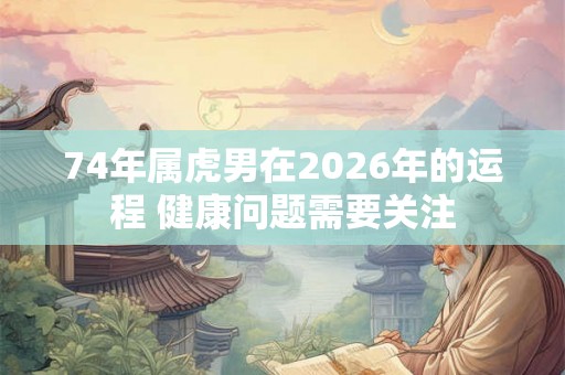 74年属虎男在2026年的运程 健康问题需要关注