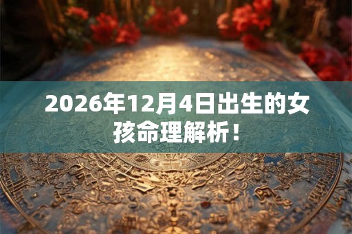 2026年12月4日出生的女孩命理解析! 2026年12月4日出生的女孩命理解析!