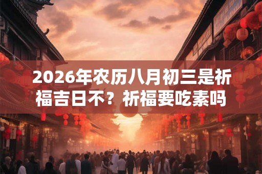 2026年农历八月初三是祈福吉日不？祈福要吃素吗