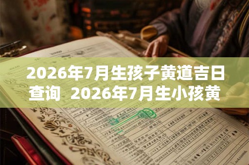 2026年7月生孩子黄道吉日查询  2026年7月生小孩黄道吉日