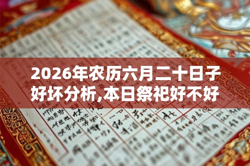2026年农历六月二十日子好坏分析,本日祭祀好不好? 2026年农历六月二十日子好坏分析,本日祭祀好不好?