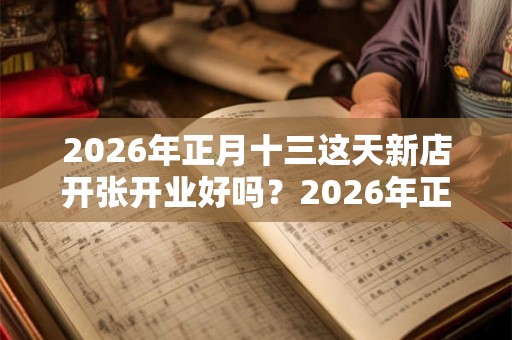 2026年正月十三这天新店开张开业好吗?2026年正月十三财神方位在哪? 2026年正月十三这天新店开张开业好吗?2026年正月十三财神方位在哪?