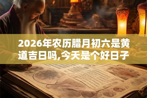 2026年农历腊月初六是黄道吉日吗,今天是个好日子吗