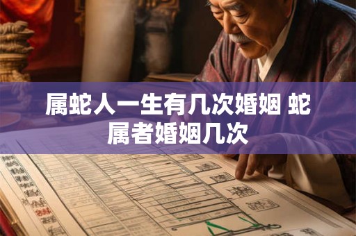 属蛇人一生有几次婚姻 蛇属者婚姻几次