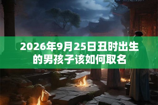 2026年9月25日丑时出生的男孩子该如何取名 2026年9月25日丑时出生的男孩子该如何取名