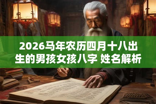 2026马年农历四月十八出生的男孩女孩八字 姓名解析取名建议