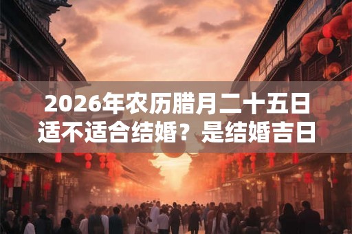 2026年农历腊月二十五日适不适合结婚？是结婚吉日吗？