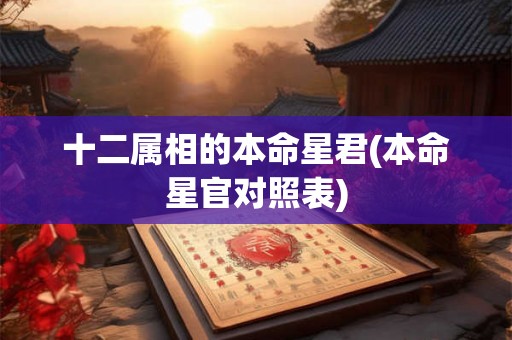 十二属相的本命星君(本命星官对照表)