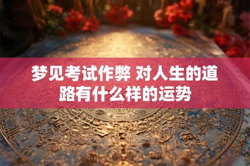 梦见考试作弊 对人生的道路有什么样的运势