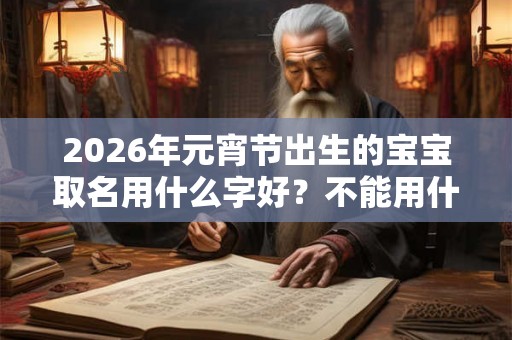 2026年元宵节出生的宝宝取名用什么字好？不能用什么字？