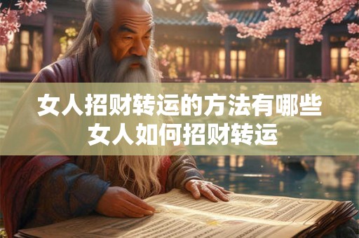 女人招财转运的方法有哪些 女人如何招财转运