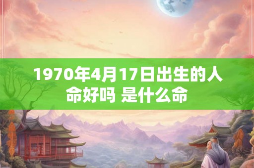 1970年4月17日出生的人命好吗 是什么命