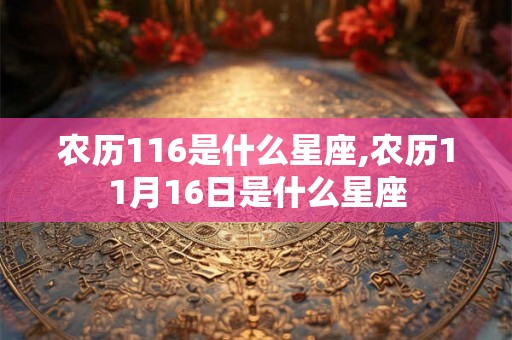 农历116是什么星座,农历11月16日是什么星座