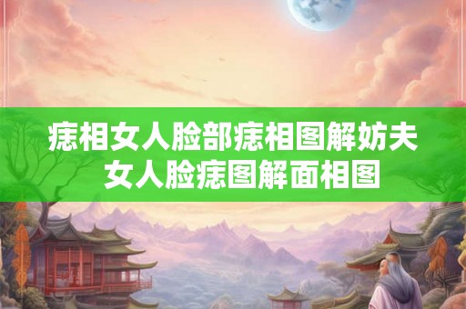 痣相女人脸部痣相图解妨夫  女人脸痣图解面相图