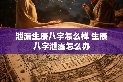 泄漏生辰八字怎么样 生辰八字泄露怎么办