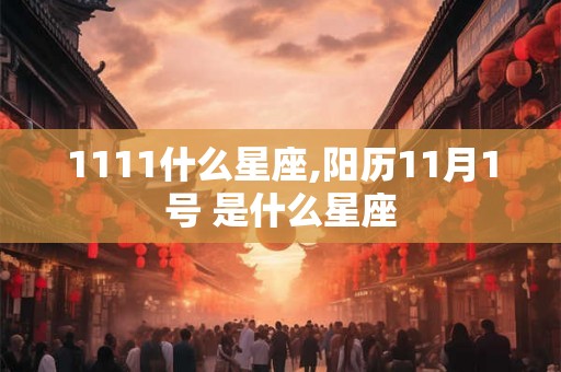 1111什么星座,阳历11月1号 是什么星座