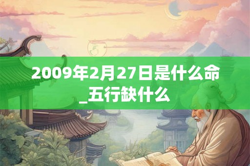 2009年2月27日是什么命_五行缺什么