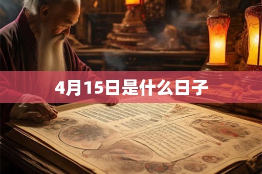 4月15日是什么日子