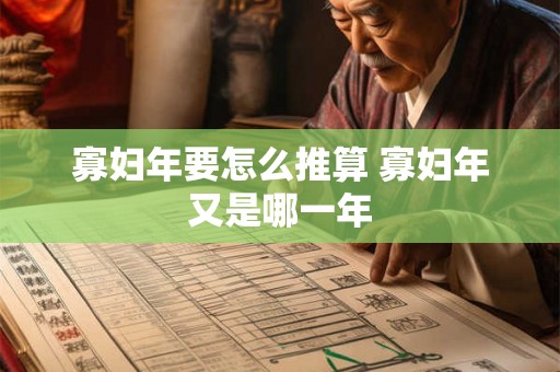 寡妇年要怎么推算 寡妇年又是哪一年 寡妇年要怎么推算 寡妇年又是哪一年