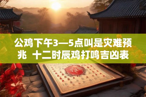 公鸡下午3—5点叫是灾难预兆 十二时辰鸡打鸣吉凶表 公鸡下午3—5点叫是灾难预兆 十二时辰鸡打鸣吉凶表
