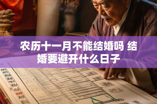 农历十一月不能结婚吗 结婚要避开什么日子 农历十一月不能结婚吗 结婚要避开什么日子