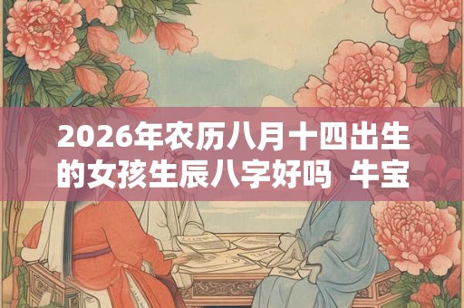2026年农历八月十四出生的女孩生辰八字好吗  牛宝宝名字集锦