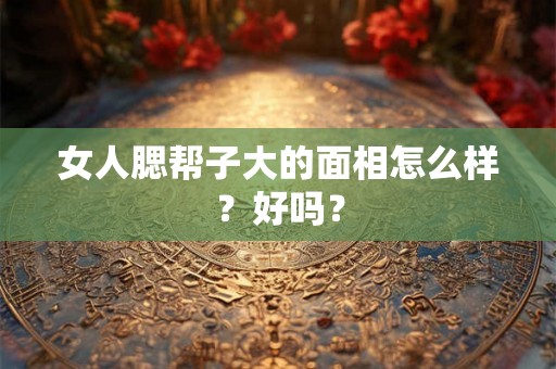 女人腮帮子大的面相怎么样？好吗？
