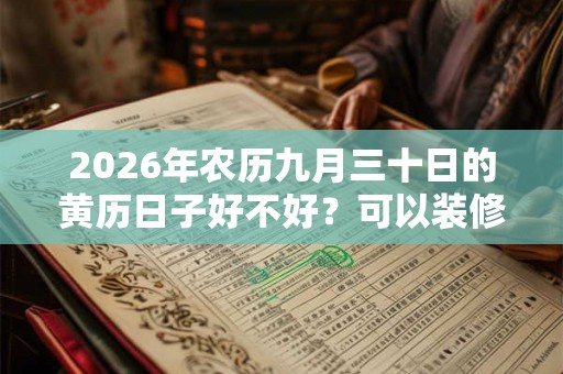 2026年农历九月三十日的黄历日子好不好?可以装修动土吗? 2026年农历九月三十日的黄历日子好不好?可以装修动土吗?