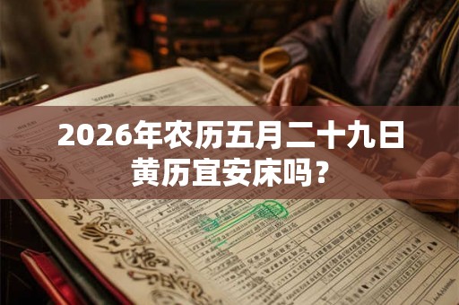 2026年农历五月二十九日黄历宜安床吗？